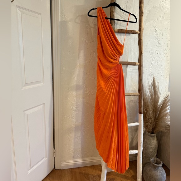 A.L.C. Delfina Dress in Citrus Orange in Size 2 - Picture 10 of 16